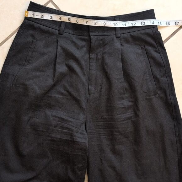 Everlane The Draper Wide Leg Pants Buttersmooth Black size 2R - Picture 8 of 12